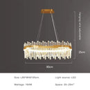 DecorBites™ Gold Full Spectrum Crystal Chandelier for Living, Dining & Bedroom