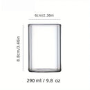 DecorBites™ Creative Square Glass Cold Drink Cup - Large Capacity Iced Coffee and Milk Tea Cup