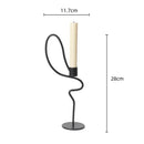 DecorBites™ Geometric Black Metal Candlestick Candelabrum - Handcrafted Home Decor & Wedding Centerpiece