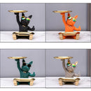 DecorBites™ French Bulldog Tray Statue: Stylish Bulldog Storage Decor for Modern Home & Office.