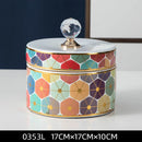DecorBites™ Crystal Ball Ceramic Jewelry Box: Decorative Storage Jar for Home Organization