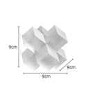 DecorBites™ Cross Crystal Geometric Glass Sculpture Desk Decoration Frosted Square Statue