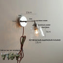 DecorBites™ Iron Rotate LED Wall Light Modern Pull Chain Switch Clear Glass Wandlamp