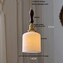 DecorBites™ Ceramic Wood Pendant Lamp LED Hanging Light Fixture for Modern Home Decor