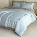 DecorBites™ Cotton Solid Color Bedding Set, Premium Quality Embroidery Quilt Cover, Single Bed.