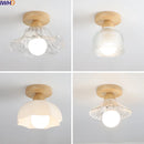DecorBites™ LED Ceiling Lamp Modern Style Wood Glass Luminaria