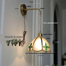 DecorBites™ Amber Glass LED Wall Light Modern Nordic Bedroom Reading Lamp