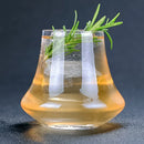 DecorBites™ Crystal Whiskey Glass Tumbler | Wind Edge Shape Spirits Cup | Thick Bottom Glass