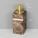 DecorBites™ Emperador Dark Marble Bathroom Set: Toothbrush Holder, Soap Dispenser, Luxury Accessories