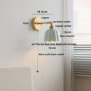 DecorBites™ Copper Wall Light Fixture Bedroom Bedside Sconce White Ceramic Lamp
