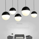 DecorBites™ Glass Ball Pendant Lights: Black 15/20cm LED Hanging Lamps for Kitchen Living Room