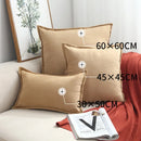 DecorBites™ Houndstooth Cushion Cover 30x50cm Black and White Bow Waist Pillow Case