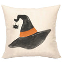 DecorBites™ Halloween Linen Cushion Cover for Living Room Decor and Sofa - Trick or Treat