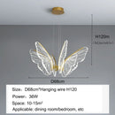 DecorBites™ LED Butterfly Ceiling Chandelier - Luxury Pendant Light for Bedroom, Living & Dining Room