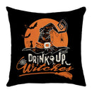 DecorBites™ Halloween Pumpkin Linen Cushion Cover Set for Home Sofa Bedroom Decor