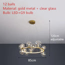 DecorBites™ Branching Bubbles Chandelier in Black and Gold for Modern Dining Room