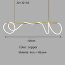 DecorBites™ Gold Black LED Chandelier Modern Minimalist Pendant for Home Decor Lighting