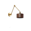 DecorBites™ Copper Swing Arm LED Wall Sconce with Pull Chain Switch, Modern Nordic Wooden Lamp