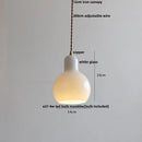 DecorBites™ Copper White Glass LED Pendant Lamp for Modern Living Room Decor