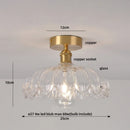 DecorBites™ Glass Flush Mounted Ceiling Light Fixture - Modern Nordic Green Glass LED Ceiling Lamp