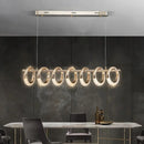 DecorBites™ Gold Acrylic Circle Ring LED Pendant Chandelier