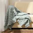 DecorBites™ Knitted Waffle Blanket Throw - Multi-Season Sofa Cover, Bedspread, and Nap Bed End Towel