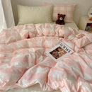 DecorBites™ Cozy Cotton Grid Bedding Sets for Student Dorms - Queen/King Bedclothes