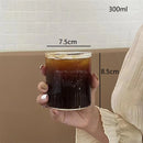 DecorBites™ Clear Glass Coffee Cups Set of 6 - Heat-Resistant Vertical Design for Various Drinks