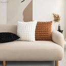 DecorBites™ Fluffy Faux Fur Cushion Cover 45x45cm Cream Coffee Brown Home Decor Sofa
