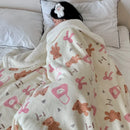 DecorBites™ Korean Cartoon Plush Blanket, Soft Nap Sofa Cover for Home Dormitory
