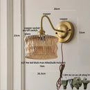 DecorBites™ Clear Glass Wall Sconce LED Lights Modern Nordic Copper Bedside Lamp