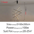 DecorBites™ Aluminum Ceiling Chandelier with Changeable LED Shape for Stairway and Living Room