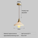 DecorBites™ Japanese Ceramic Brass Bedside Chandelier for Bedroom Bay Window Bar Lighting