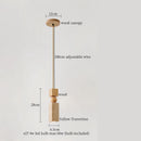 DecorBites™ Creative Stone LED Pendant Light Yellow Travertine Nordic Minimalism Hanging Lamp
