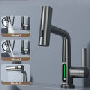 DecorBites™ Digital Display Waterfall Basin Faucet with Temperature Control and Lift Sprayer