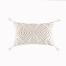 DecorBites™ Geometric Embroidery Cushion Cover with Tassel, Home Decor Pillowcase, Various Sizes