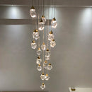 DecorBites™ Diamond Crystal Chandelier: Luxury Gold LED Lighting for Staircase & Living Room