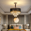 DecorBites™ Crystal LED Pendant Light Chandelier: Modern Black Luxury Lighting for Home Decor