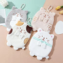 DecorBites™ Cute Cat Hand Towel: Thick Quick Dry Kitchen & Bathroom Terry Towel