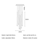 DecorBites™ Crystal LED Pendant Chandelier for Retro Villa Stairs