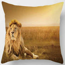 DecorBites™ Animals World Tiger Lion Pillow Case for Cute Home Decor in Sofa Living Room