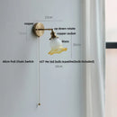 DecorBites™ Crown Glass LED Wall Lights Brass Switch Stair Fixtures