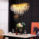 DecorBites™ Crystal Water Drop Chandelier – Luxury Ceiling Light for Hotels, Restaurants, Villas