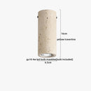 DecorBites™ Ellipse Stone LED Ceiling Light Natural Travertine Lamp Plafon