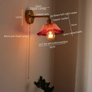 DecorBites™ Japanese Style LED Glass Copper Wall Lamp Sconce for Restaurant, Bar, Bedroom, Bathroom