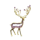 DecorBites™ Amethyst Deer Statue | Simulated Crystal Animal Sculpture for Home Décor