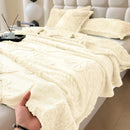 DecorBites™ Luxe Chiffon Butterfly Jacquard Throw: Soft & Cozy Blanket for Couch or Bed