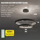 DecorBites™ Crystal LED Chandelier Circle Hanging Lamp - Modern Luxury Dimmable Lighting