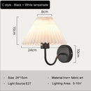 DecorBites™ Cloth Lampshade LED Wall Lamp for Bedroom & Living Room Decor