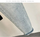 Men Skinny Jeans – Light Color Slim Fit Casual Fashion Denim